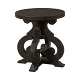 Stone - Mesa auxiliar con base de PU - Nogal oscuro