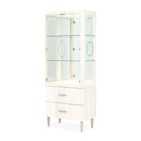 London Place - Display Cabinet - Creamy Pearl