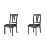 Nathan - Fan Back Chair With PU Seat (Set of 2) - Gray Oak