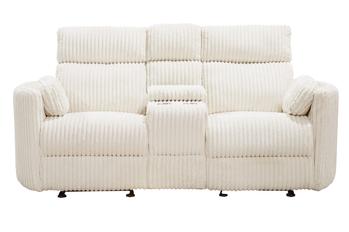 Radius - Sofá de dos plazas reclinable Power Glider con consola