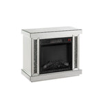 Noralie - Chimenea - Con luces LED, Espejo y Diamantes de imitación