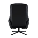 Labonita - Sillón decorativo con movimiento giratorio y otomana - Negro
