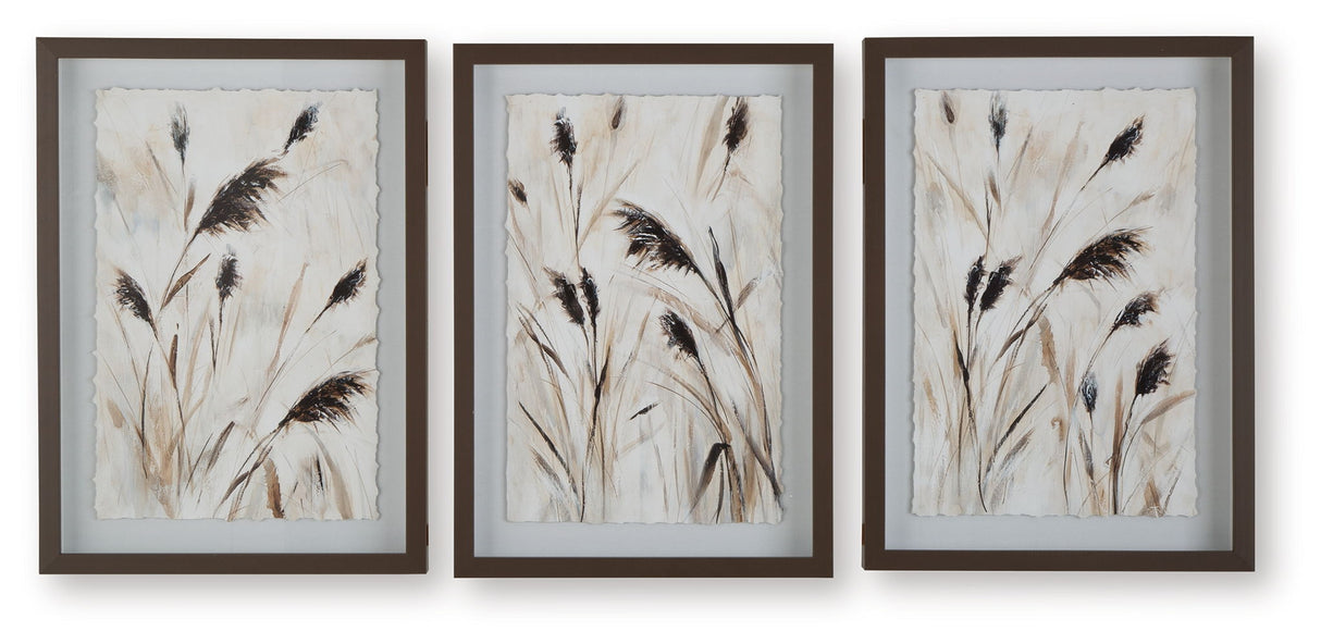 Honslow - Brown / Black / White - Wall Art Set (Set of 3)