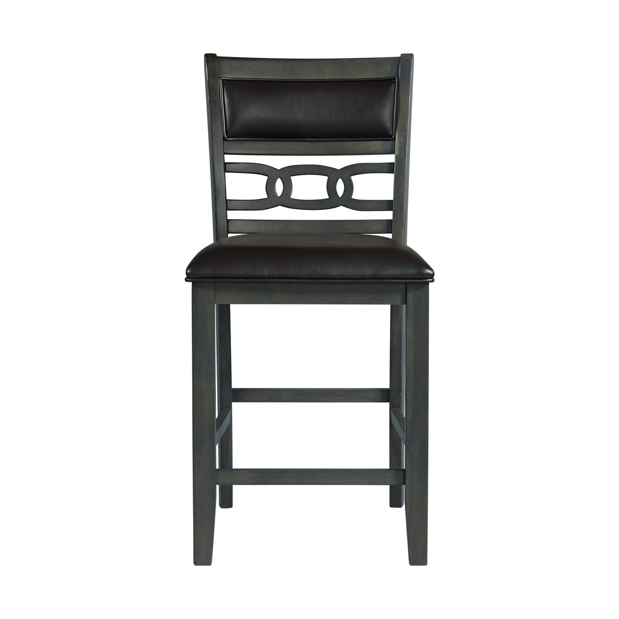 Amherst - Counter Side Chair With PU Cushion (Set of 2) - Gray Finish