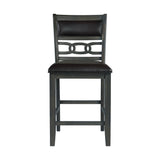 Amherst - Counter Side Chair With PU Cushion (Set of 2) - Gray Finish