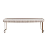 Lisbon - Cocktail Table - Silken Cream / Bronze