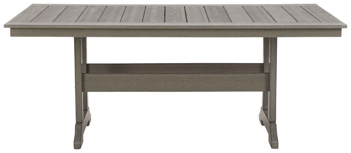 Visola - RECT Dining Table w/Umb OPT - Gray