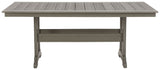 Visola - RECT Dining Table w/Umb OPT - Gray