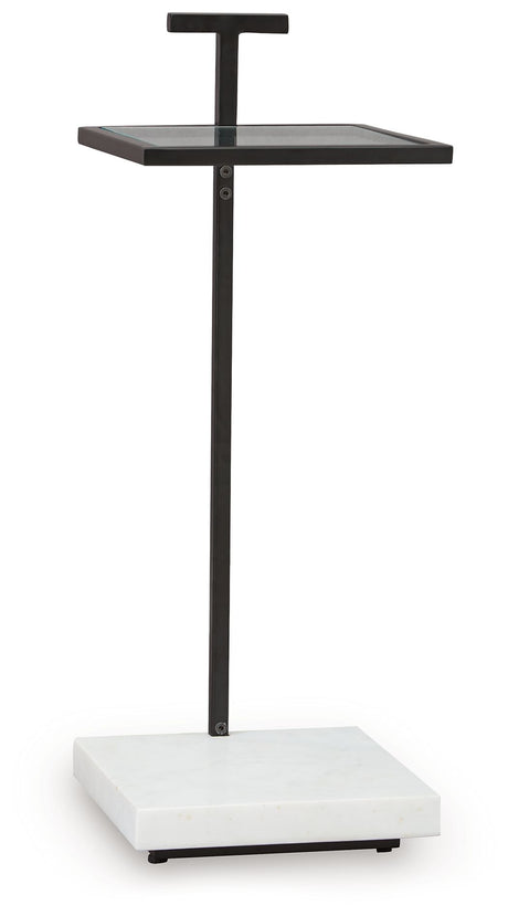 Mannill - Accent Table - Black / White
