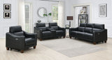 Giorno - Dual Power Console Loveseat - Black