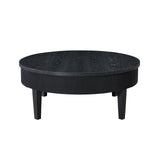 Tate - Round One Drawer Coffee Table - Black