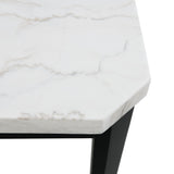 Francesca - 5 Piece Square Counter Dining Set (Table & Four Chairs) - White Marble
