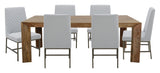 Crossings - Rectangular Dining Table With 6 Upholstered Chairs