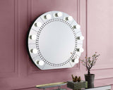 Farai - Decoración de pared - Espejo y diamantes de imitación de cristal - 74 cm