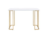 Estie - Writing Desk - White & Gold Finish