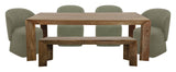 Crossings - Rectangular Dining Table With 4 Upholstered Chairs - Brown
