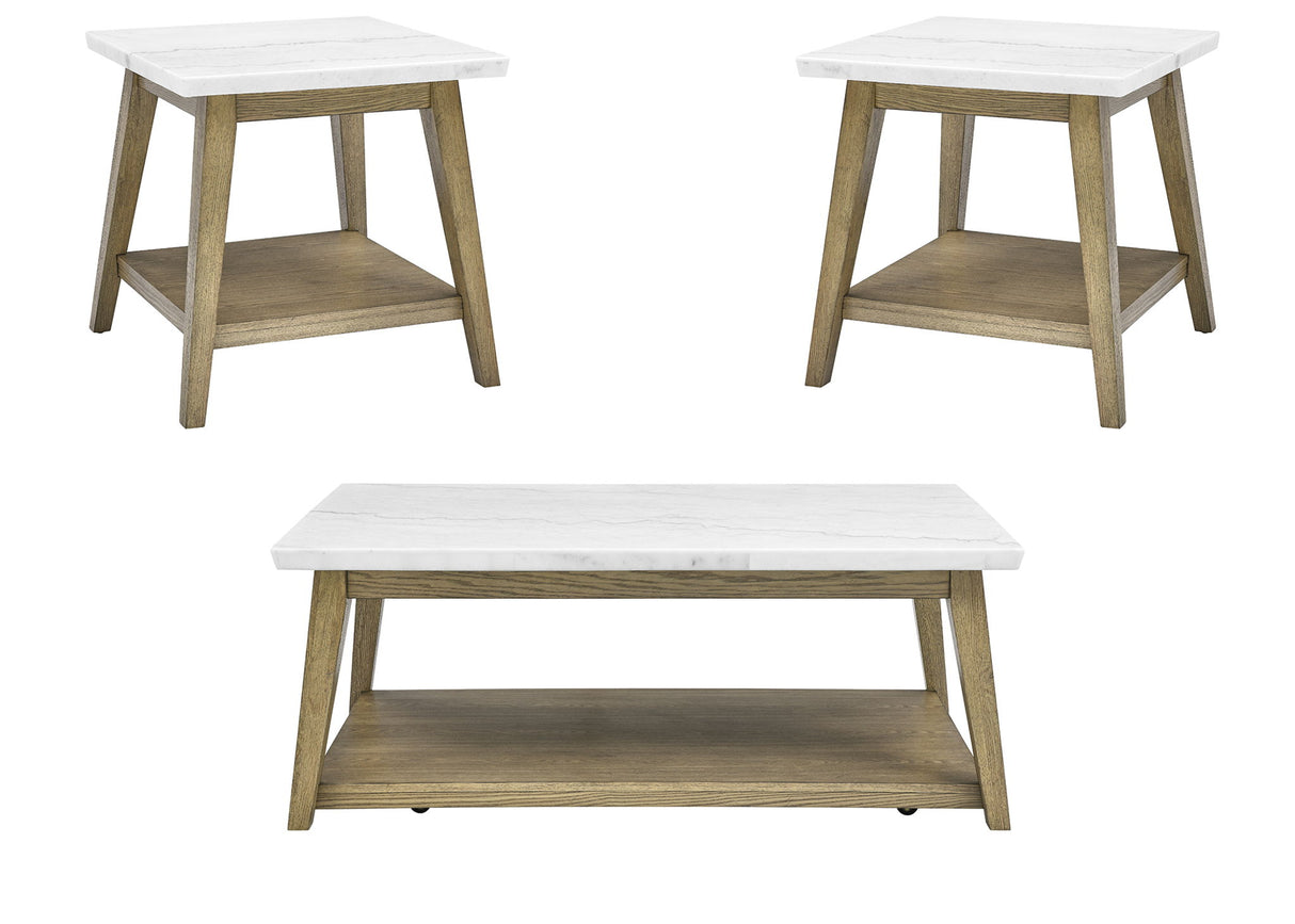 Vida - 3 Piece Occasional Table Set - Brown