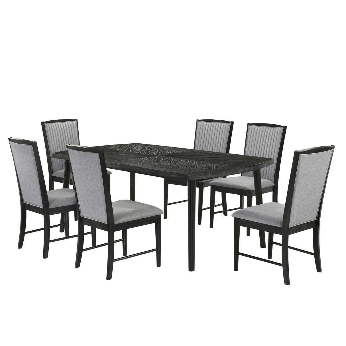 Skyline - Rectangle Dining Table With 6 Chairs - Black