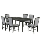 Skyline - Rectangle Dining Table With 6 Chairs - Black