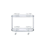 Piffo - Serving Cart Set - Clear Glass & Chrome