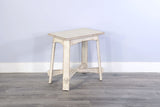 Marina - Wood Chair Side Table - White Sand