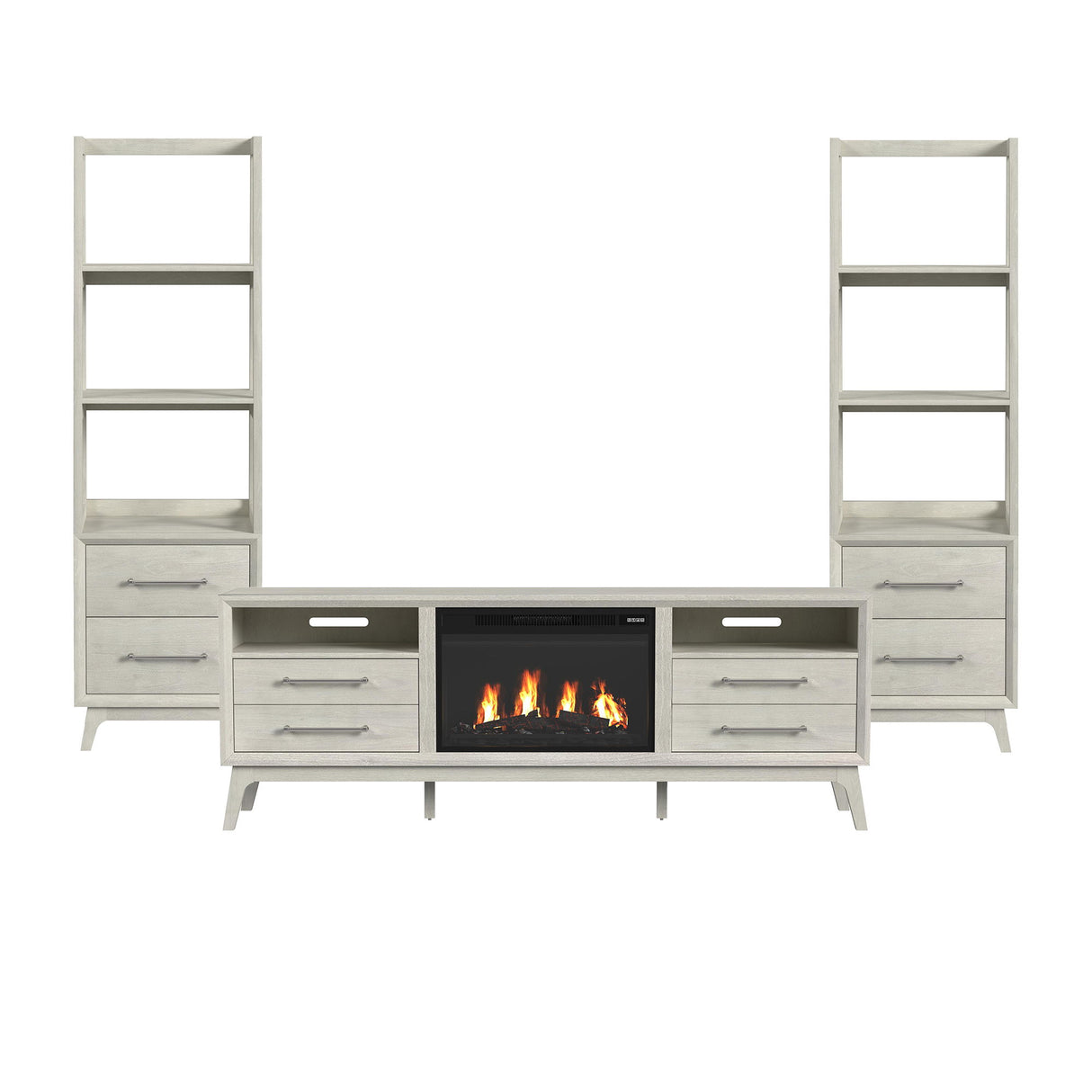 Westland - Mueble de TV de 4 piezas de 180,34 cm - Almendra