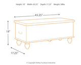 Fossil Ridge - Beige - Storage Bench
