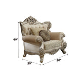 Bently - Chair With 2 Pillows (Same Lv01581) - Fabric & Champagne