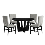 Oregon - Juego de comedor de altura estándar de 5 piezas (mesa redonda y cuatro sillas)