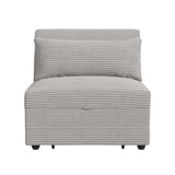 Pluto - Sillón con cojín lumbar, clic clac y elevable - Gris Coronado