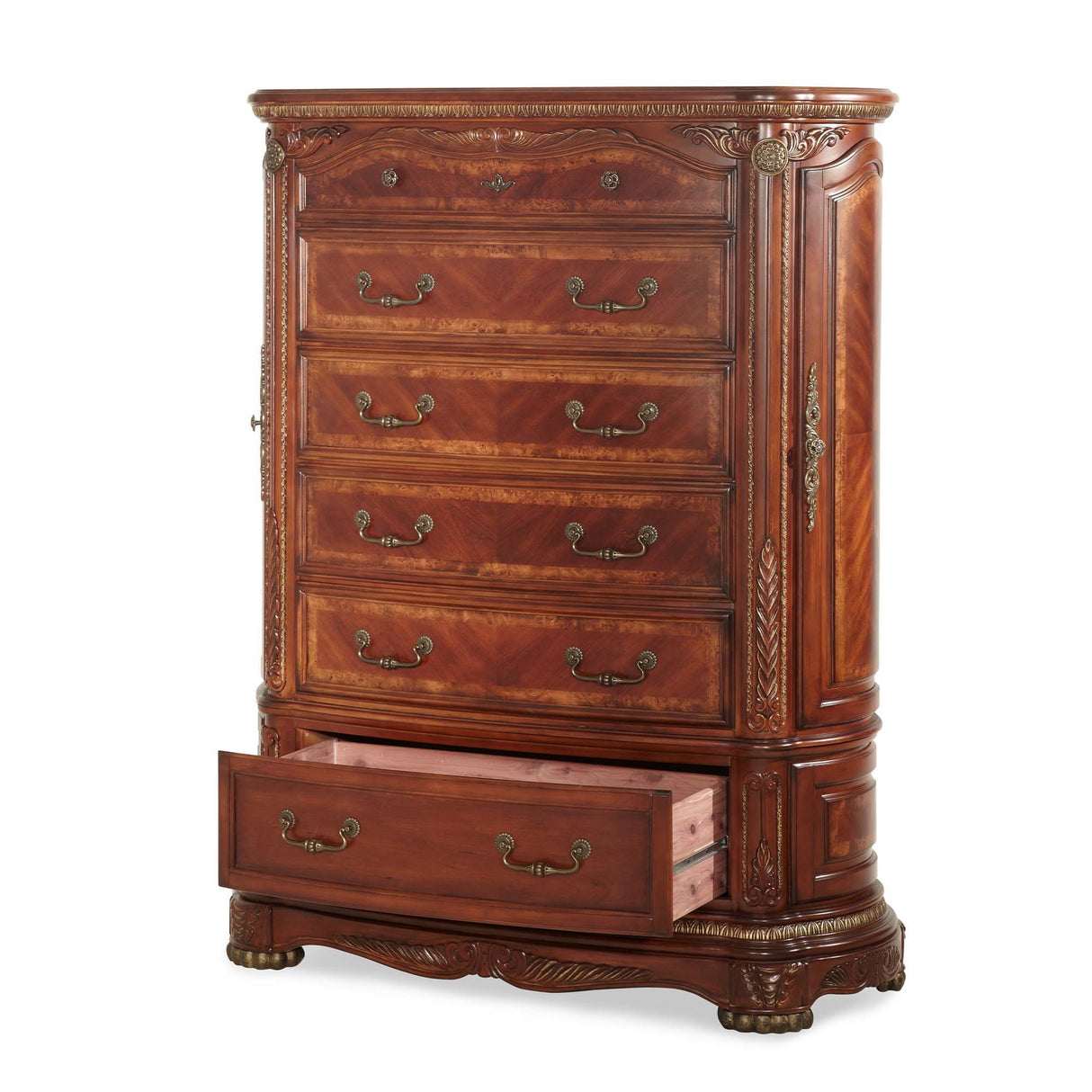 Cortina - 6-Drawer Chest - Honey Walnut