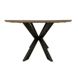 Crossings - Rectangular Dining Table With 4 Upholstered Chairs - Natural & Dark Gray