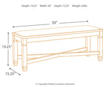 Tyler Creek - Black / Grayish Brown - Upholstered Bench