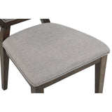 Selma - Silla auxiliar (Set de 2) - Tela gris y tabaco