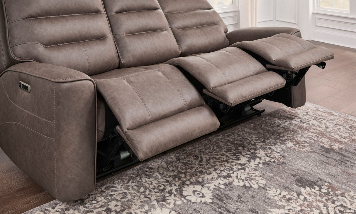 Lawson - Sofá reclinable triple de gravedad cero con DDT P2 - Sydney Brunette