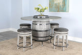 Alpine - Counter Swivel Stool, Cushion Seat (Set of 2) - Gray