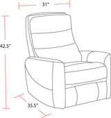 Hércules - Sillón reclinable giratorio y planeador manual
