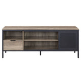 Nantan - Mueble para TV - Acabado Roble Rústico y Negro - 21"
