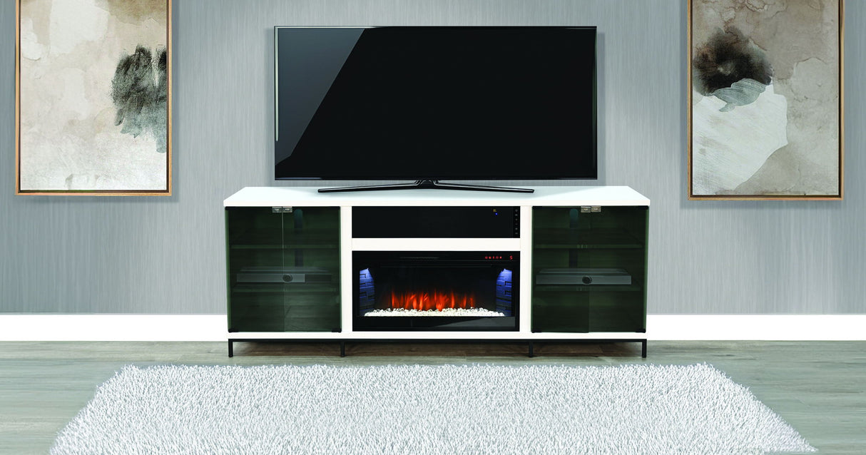 70" Media Console With Electric Fireplace