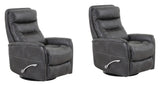 Gemini - Sillón reclinable giratorio planeador de 33.5" (Juego de 2)
