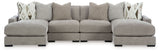 Aslan Court - Sectional With Ottoman Set alternate view 7