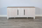 Pasadena - 72" Media Console - Marble White and Buckskin