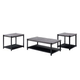 Linea - 3 Piece Occasional Set (1 Coffee & 2 End Tables) - Dark Gray