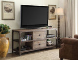 Gorden - Mueble para TV - Roble desgastado y Plata envejecida