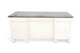Pasadena - Desk - White / Dark Brown