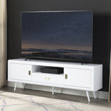 Pagan - Mueble de TV - Acabado blanco de alto brillo