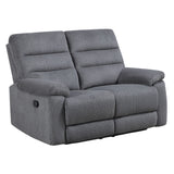Cozy - Manual Recliner Loveseat - Gray
