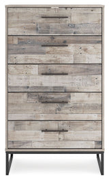 Neilsville - Five Drawer Chest - Whitewash