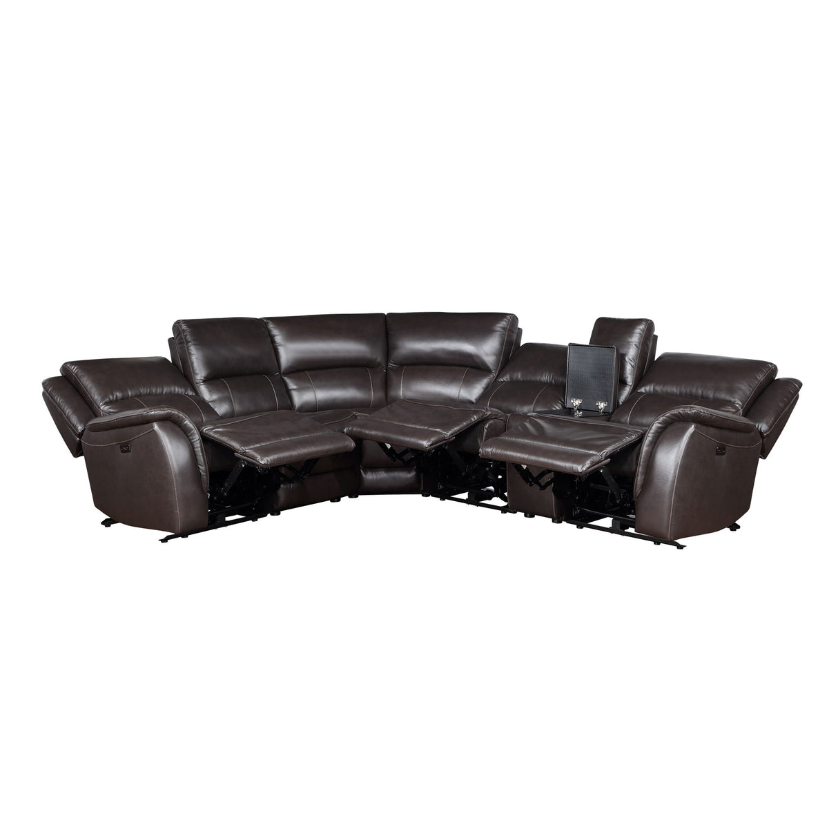 Alexandria - Leather Power Sectional alternate view 11