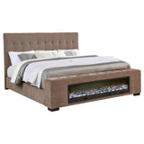 Senna - Upholstered Audio Flame Visualizer Bed